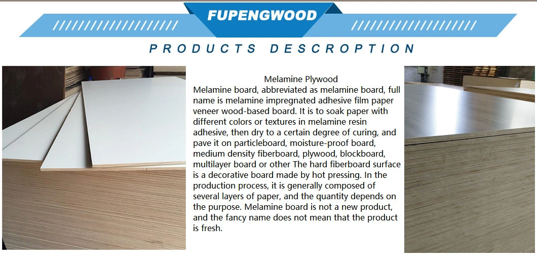 Glossy/Matt/Embossed/UV/PVC Melamine Faced Plywood for Wooden Furniture Decoration