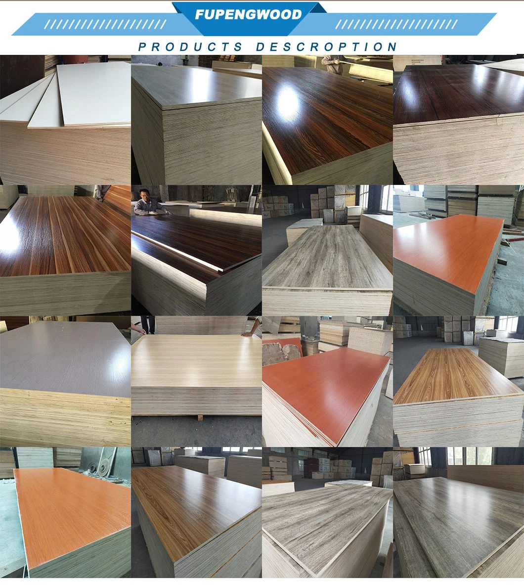 Glossy/Matt/Embossed/UV/PVC Melamine Faced Plywood for Wooden Furniture Decoration