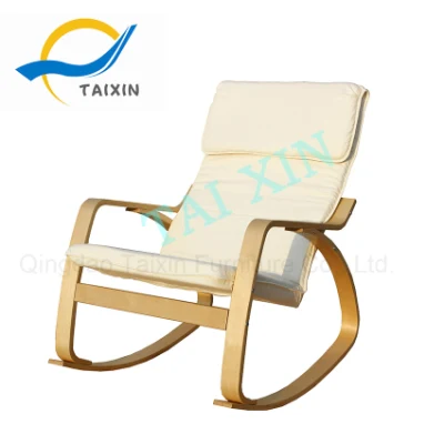 Komfort-Schaukelstuhl aus gebogenem Holz im modernen Stil